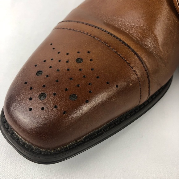 Stacy Adam’s Brogue Wig Tip Cap Toe Men’s 8.5 Leather Shoe 25245 - Picture 4 of 8